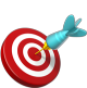 Dart in a bullseye