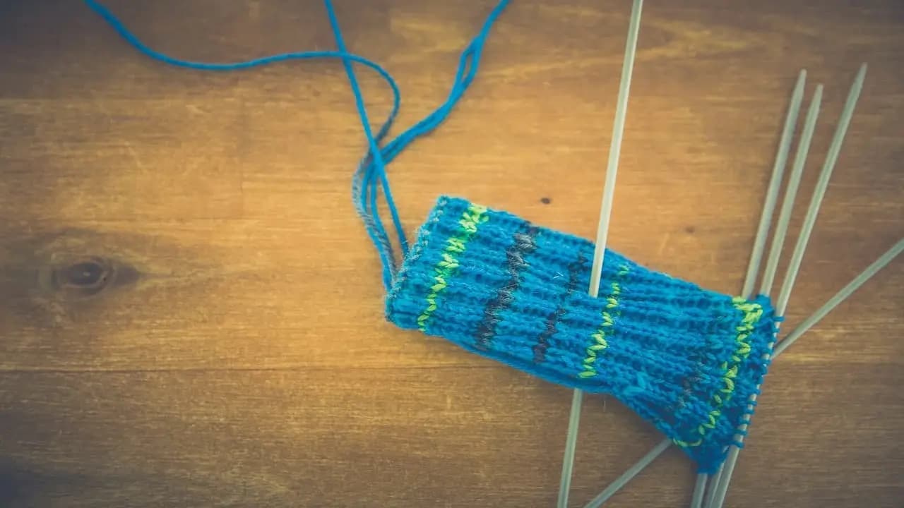 Blue Yarn Unraveling
