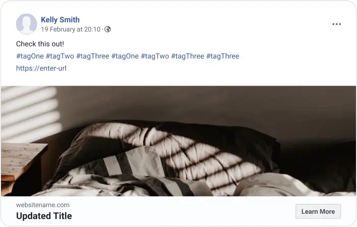 Facebook link preview example